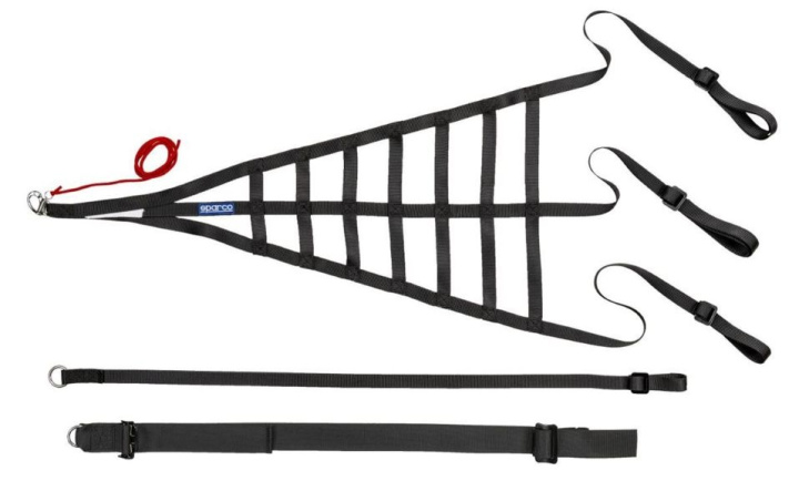 Safety Net Black Quick Release FIA 8863-2013 Sparco in the group Interior / Motorsport / Window mesh at DDESIGN Scandinavia AB (SCO002193NR)