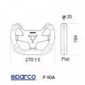 Sparco F-10C Aluminium/Suede 5-spoke
