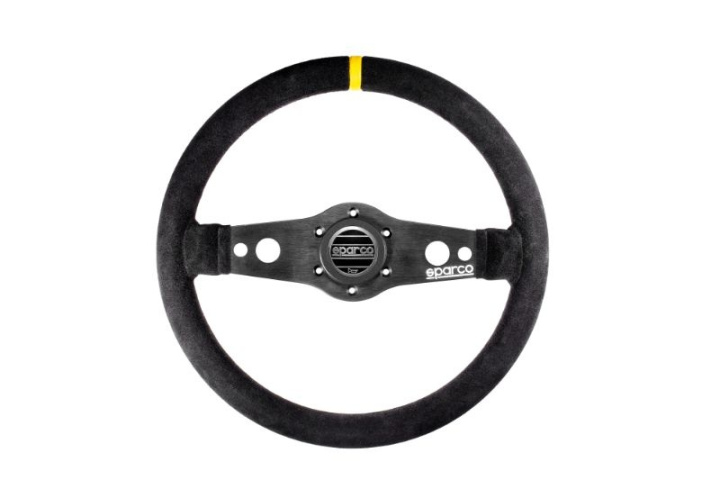 215 Steering Wheel 350mm Aluminium/Suede 2-ekrad Sparco in the group Interior / Steering Wheels & Hubs / Sports steering wheels & Wooden steering wheels / Drifting Steering Wheels at DDESIGN Scandinavia AB (SCO015R215FS)