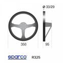 Sparco R325 350mm Suede 3-spoke