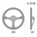 Sparco CHAMPION 330mm Leather 3-spoke