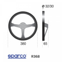 Sparco R368 380mm Suede 3-spoke