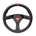 R383 Champion Steering Wheel (Red Stitching) 330mm Sparco
