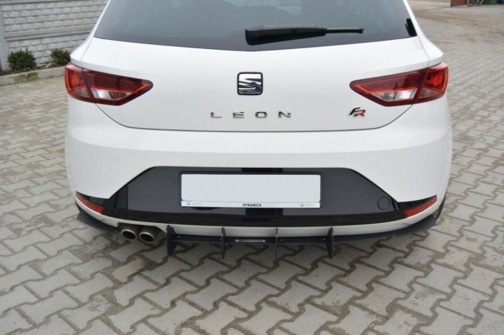 Seat Leon FR MK3 2012-2016 Rear Diffuser V.1 Maxton Design in the group Select car model / Seat / Leon Mk3 12-20 / Styling at DDESIGN Scandinavia AB (SE-LE-3-FR-CNC-RS1A)