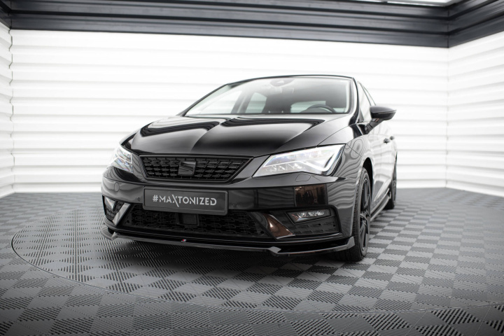 Seat Leon MK3 Facelift 2016-2020 Front Splitter V.2 Maxton Design in the group Select car model / Seat / Leon Mk3 12-20 / Styling at DDESIGN Scandinavia AB (SE-LE-3F-FD2G)