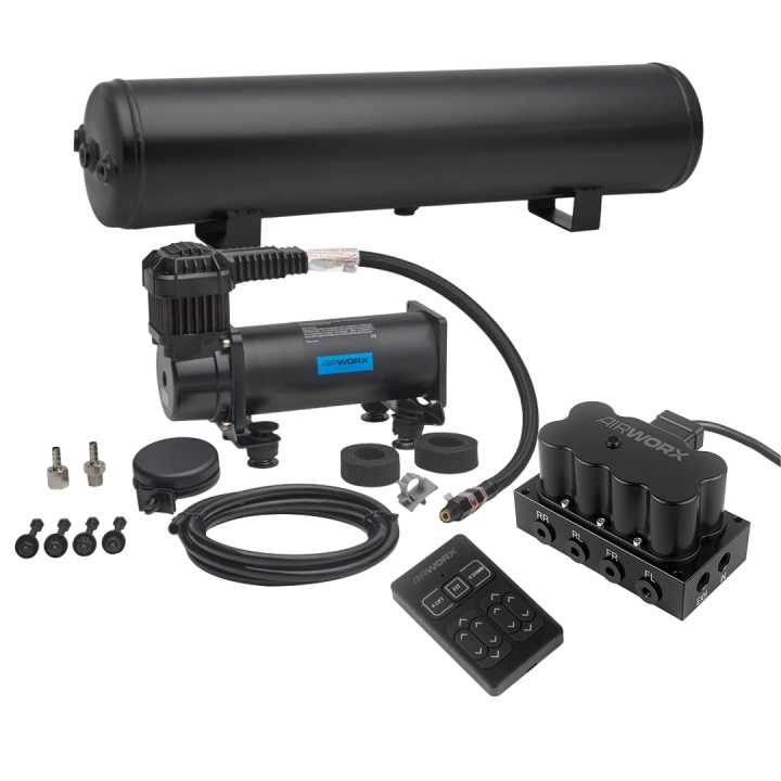 Build your 4-way Manual Air Management System Airworx Suspension in the group Universal products / Chassis / Air Suspension / Air Management Kits Air Suspension / Air Management Systems - Airworx Suspension at DDESIGN Scandinavia AB (SET-AWX4MANUELL)