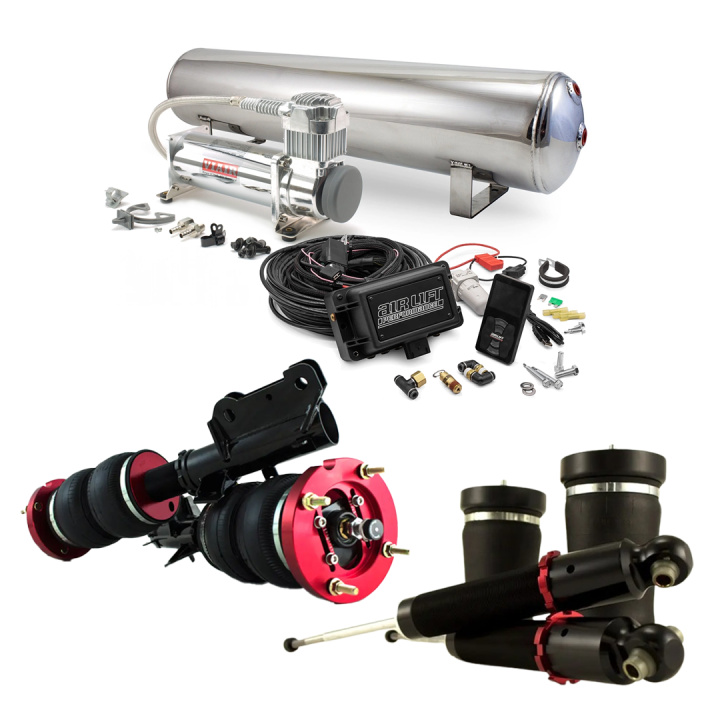 05-14 Ford Mustang S197 Complete Air Suspension Kit Incl. Air Lift 3P Management Air Lift Performance in the group Select car model / Ford / Mustang 05-14 / Chassis / Suspension at DDESIGN Scandinavia AB (SET-alf75523)