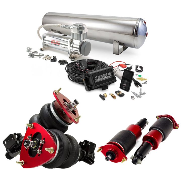 12+ Subaru BRZ / 08+ WRX/Impreza Complete Air Suspension Kit Incl. Air Lift 3P Management Air Lift Performance in the group Select car model / Toyota / GT86 12-21 / Chassis / Suspension at DDESIGN Scandinavia AB (SET-alf75557)