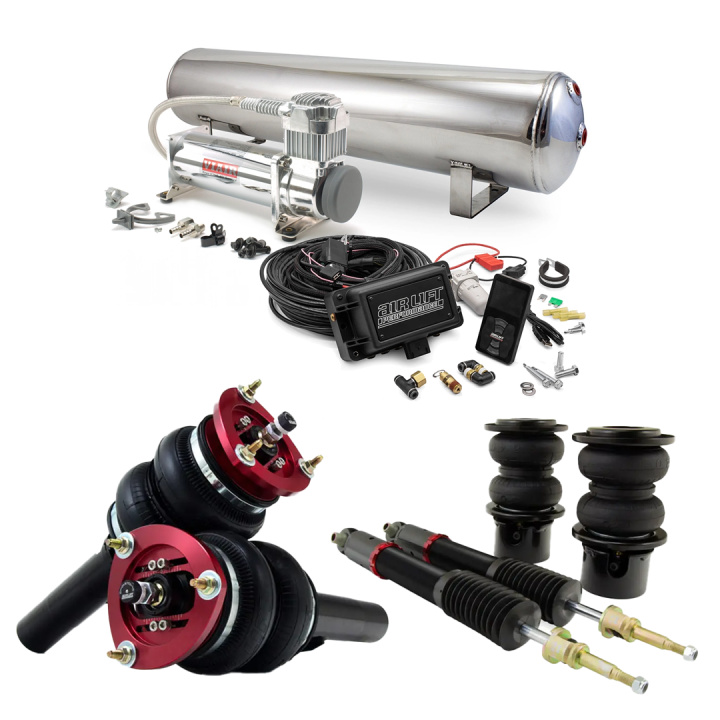 15-24 VW GOLF MK7/MK8 / 15-20 AUDI A3/S3/RS3 Complete Air Suspension Kit Incl. Air Lift 3P Management Air Lift Performance in the group Select car model / VW / Golf 7 R 12-19 / Chassis / Air suspension at DDESIGN Scandinavia AB (SET-alf78522)