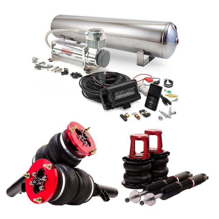 BMW 1 & 3 Serie (E8X/E9X) (No M-models) Complete Air Suspension Kit Incl. Air Lift 3P Management Air Lift Performance in the group Select car model / BMW / 3-series (E90-E91) 2005-2012 / Chassis / Air suspension at DDESIGN Scandinavia AB (SET-alf78552)