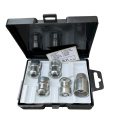 Set of Wheel locks for Porsche cars Sfärical M14x1.5 lenght 34mm 19mm head