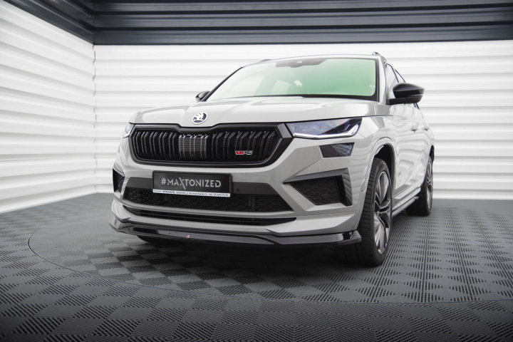Front Splitter V.2 Skoda Kodiaq Rs Mk1 Facelift Maxton Design in the group Select car model / Skoda / Kodiaq Mk1 (NS7) 2016+ at DDESIGN Scandinavia AB (SK-KO-1F-RS-FD2G)