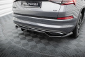 Skoda Kodiaq Sportline Mk1 Facelift 2021-2023 Central Rear Diffuser (With Vertical Bars) V.1 Maxton Design