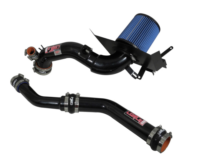 Mitsubishi 2008-2015 Evo X 2.0L Turbo 4cyl. Air Fusion and upper intercooler piping Short Ram Intake System Injen in the group Select car model / Mitsubishi / EVO X 07+ / Tuning / Intercooler & Pipes at DDESIGN Scandinavia AB (SP1899BLK-2247)