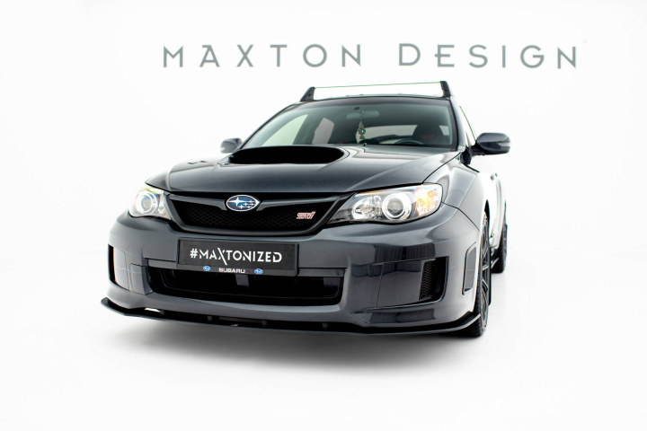 Subaru Impreza WRX STI Mk3 Facelift 2011-2014 Street Pro Front Splitter Maxton Design in the group Select car model / Subaru / Impreza inkl. WRX 08-14 / Styling at DDESIGN Scandinavia AB (SUIM3FWRXSTICNC-FD1B)