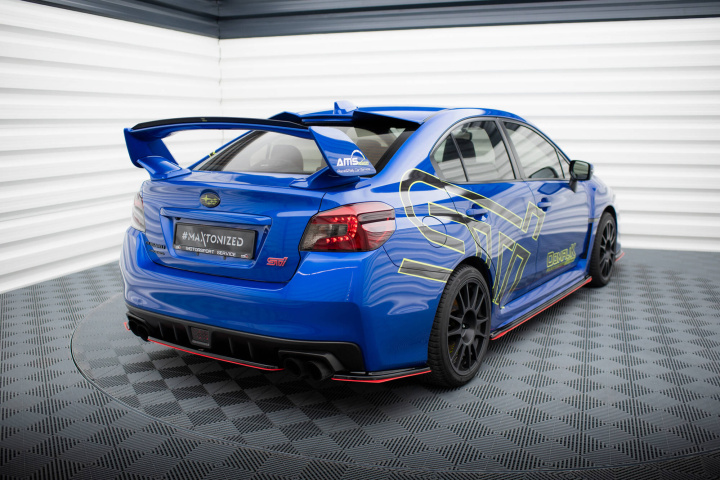 Central Rear Splitter V.2 Subaru Wrx Sti Maxton Design in the group Select car model / Subaru / WRX STI 15-21 / Styling / Diffuser at DDESIGN Scandinavia AB (SUIM4WRXSTI-RD1RRED-RD1G)