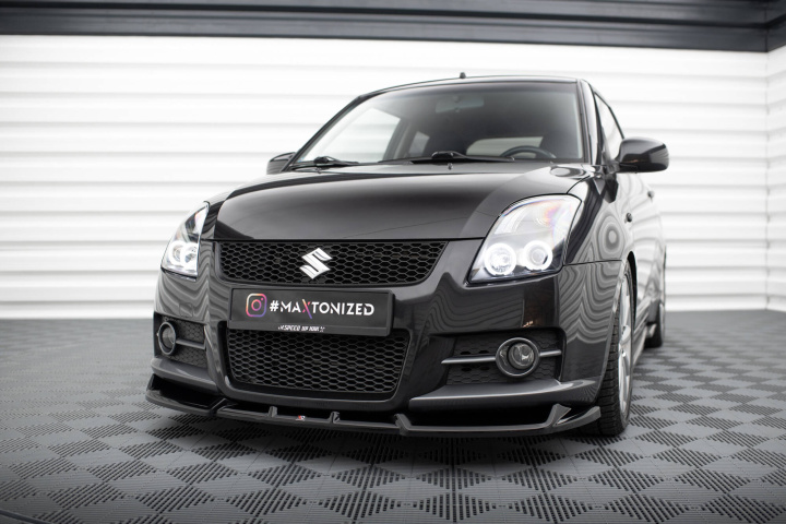 Suzuki Swift Sport Mk4 2005-2010 Front Splitter V.1 Maxton Design in the group Select car model / Suzuki / Swift 04-10 / Styling at DDESIGN Scandinavia AB (SZ-SW-4-SPORT-FD1G)
