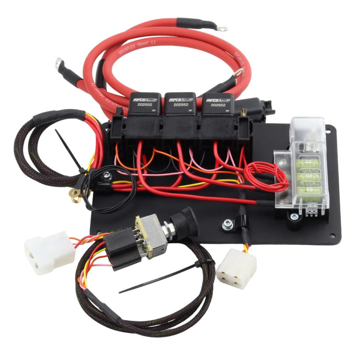 T7Design 12V 600W Electric Heater 3 Relay Harness - 4 Position Control in the group Interior / Heater & Accessories / Buttons & Control Panels at DDESIGN Scandinavia AB (T7-12V-600W-3R)