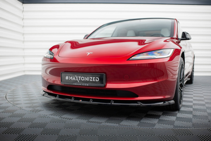 Tesla Model 3 Highland (Facelift) 2023+ Front Splitter V.2 Maxton Design in the group Select car model / Tesla Motors / Tesla Model 3 2017+ / Styling at DDESIGN Scandinavia AB (TE-MODEL3-1F-FD2G)