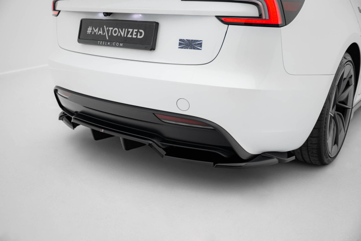 Tesla Model 3 Performance Mk1 Facelift 2023+ Rear Splitter (with vertical bars) V.2 Maxton Design in the group Select car model / Tesla Motors / Tesla Model 3 2017+ / Styling at DDESIGN Scandinavia AB (TE-MODEL3-1F-PFC-RD2GRD3G)