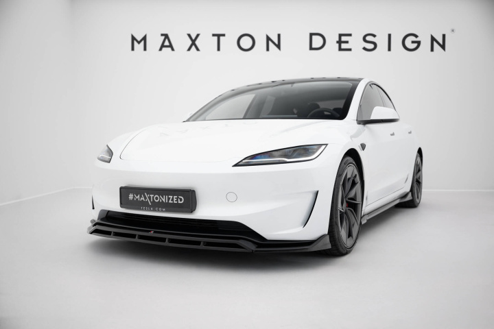 Tesla Model 3 Performance Mk1 Facelift 2023+ Front Splitter V.1 Maxton Design in the group Select car model / Tesla Motors / Tesla Model 3 2017+ / Styling at DDESIGN Scandinavia AB (TE-MODEL3-1FPFCFD1GFD1RG)