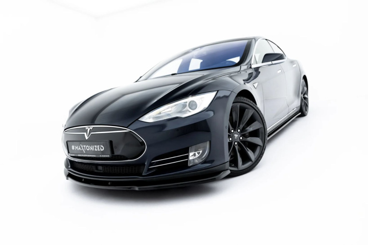 Tesla Model S Mk1 2012-2016 Front Splitter V.1 Maxton Design in the group Select car model / Tesla Motors / Tesla Model S 2012+ at DDESIGN Scandinavia AB (TE-MODELS-1-FD1G)