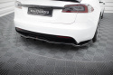 Tesla Model S Plaid Mk1 Facelift 2021+ Central Rear Splitter (With Vertical Bars) V.1 Maxton Design