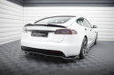 Tesla Model S Plaid Mk1 Facelift 2021+ Central Rear Splitter (With Vertical Bars) V.1 Maxton Design
