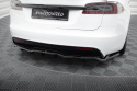 Tesla Model S Plaid Mk1 Facelift 2021+ Central Rear Splitter (With Vertical Bars) V.2 Maxton Design