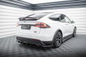 Tesla Model X Mk1 Facelift 2021+ Central Rear Splitter (With Vertical Bars) V.1 Maxton Design