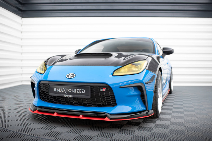 Toyota GR86 Mk1 2021- Front Splitter V.2 Maxton Design in the group Select car model / Toyota / GR 86 21+ at DDESIGN Scandinavia AB (TO-GR86-1-FD2G-FD2RRED)