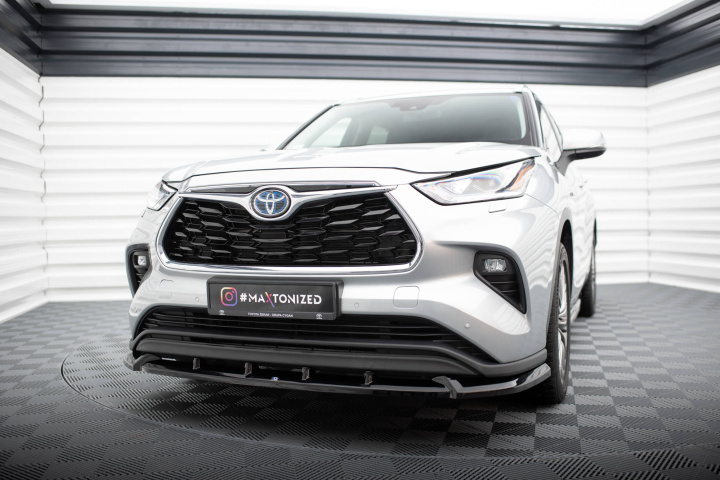 Toyota Highlander Mk4 2019+ Front Splitter V.1 Maxton Design in the group Select car model / Toyota / Highlander at DDESIGN Scandinavia AB (TO-HL-3-FD1G)