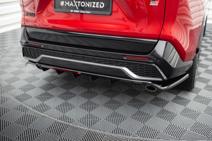 Toyota RAV4 GR Sport Mk5 2019+ Central Rear Splitter (With Vertical Bars) V.1 Maxton Design in the group Select car model / Toyota / Rav4 XA50 2019+ at DDESIGN Scandinavia AB (TO-RAV4-5-GRSPORTRD1GRD2G)