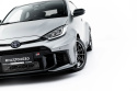 Toyota GR Yaris Mk4 Facelift 2024- Street Pro Front Splitter + Flaps Black-Red + Gloss Flaps Maxton Design