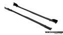 Toyota GR Yaris Mk4 Facelift 2024- Street Pro Side Skirts Diffusers + Flaps Black-Red + Gloss Flaps Maxton Design