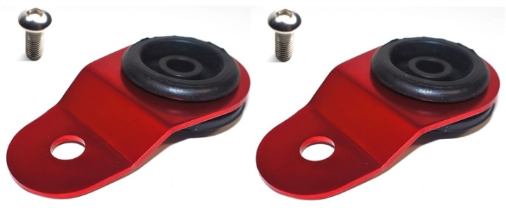 Mitsubishi EVO 7/8/9 Radiator Mount Combo w/ Inserts (RED) in the group Select car model / Mitsubishi / EVO 9 / Tuning / Radiator & Hoses at DDESIGN Scandinavia AB (TS-EV-008ic)