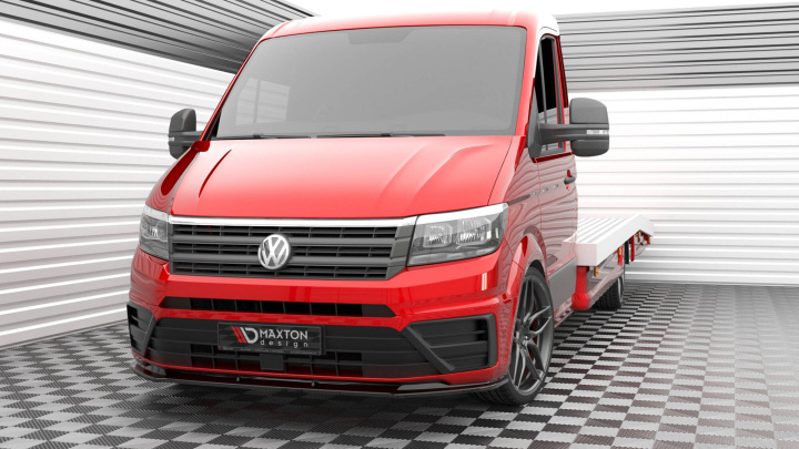Volkswagen Crafter Mk2 2016+ Front Splitter V.1 Maxton Design in the group Select car model / VW / Crafter 2006+ at DDESIGN Scandinavia AB (VW-CR-2-FD1G)