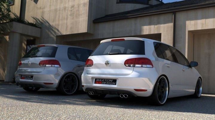 Rear Valance Vw Golf Vi With 2 Exhaust Hole Maxton Design in the group Select car model / VW / Golf 6 08-12 / Styling / Rear spoiler at DDESIGN Scandinavia AB (VW-GO-6-RS2G)