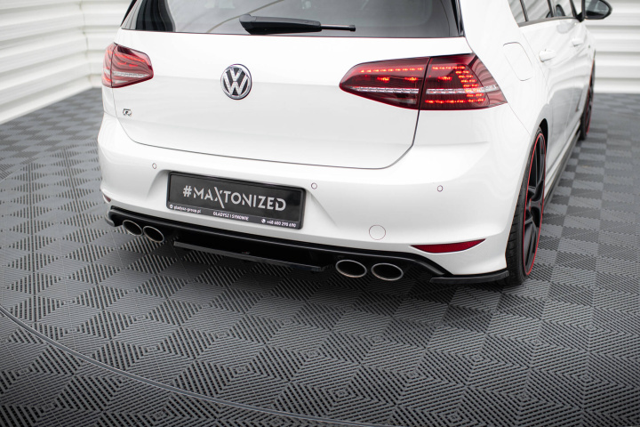 Central Rear Splitter Vw Golf Vii R (with Vertical Bars) Maxton Design in the group Select car model / VW / Golf 7 R 12-19 / Styling / Rear at DDESIGN Scandinavia AB (VW-GO-7-R-RD1-RD2G)