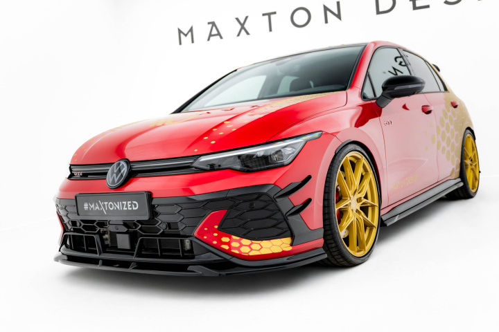 Volkswagen Golf GTI Clubsport Mk8 Facelift 2024+ Front Splitter V.1 Maxton Design in the group Select car model / VW / Golf 8 GTI 19+ at DDESIGN Scandinavia AB (VW-GO-8F-GTI-CS-FD1G)