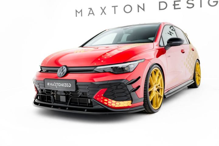 Volkswagen Golf GTI Clubsport Mk8 Facelift 2024+ Front Splitter V.2 Maxton Design in the group Select car model / VW / Golf 8 GTI 19+ at DDESIGN Scandinavia AB (VW-GO-8F-GTI-CS-FD2G)