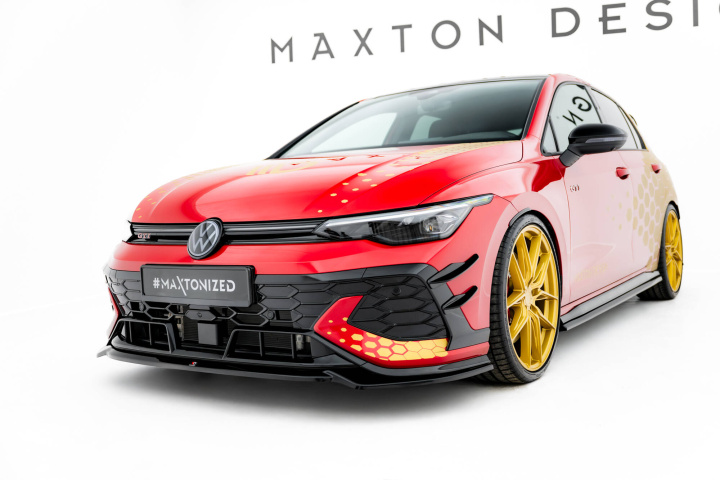 Volkswagen Golf GTI Clubsport Mk8 Facelift 2024+ Front Splitter V.4 Maxton Design in the group Select car model / VW / Golf 8 GTI 19+ at DDESIGN Scandinavia AB (VW-GO-8F-GTI-CS-FD4G)