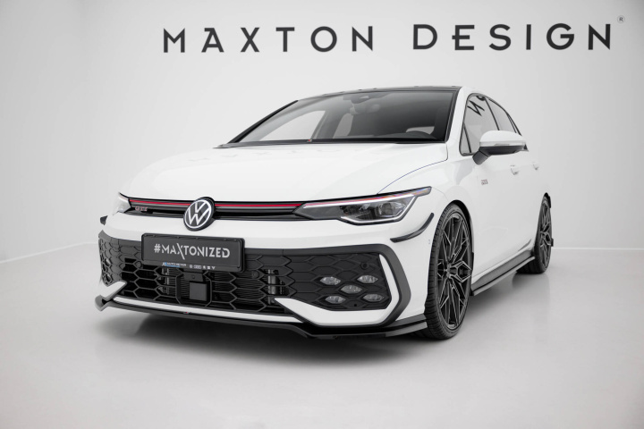 Volkswagen Golf GTI / GTE / R-Line Mk8 Facelift 2024+ Front Splitter V.3 Maxton Design in the group Select car model / VW / Golf 8 GTI 19+ at DDESIGN Scandinavia AB (VW-GO-8F-GTI-FD3G)