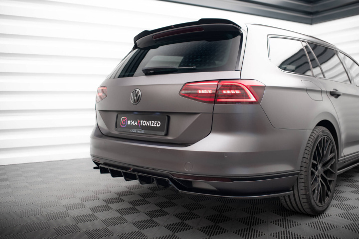 Volkswagen Passat R-Line B8 2014-2019 Central Rear Splitter (With Vertical Bars) Maxton Design in the group Select car model / VW / Passat B8 14-24 / Styling at DDESIGN Scandinavia AB (VW-PA-B8-RLINE-RD1G-RSD2G)