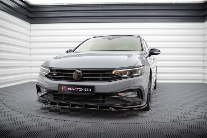 Front Splitter V.1 Volkswagen Passat R-Line B8 Facelift Maxton Design in the group Select car model / VW / Passat B8 14-24 / Styling at DDESIGN Scandinavia AB (VW-PA-B8F-RLINE-FD1G)