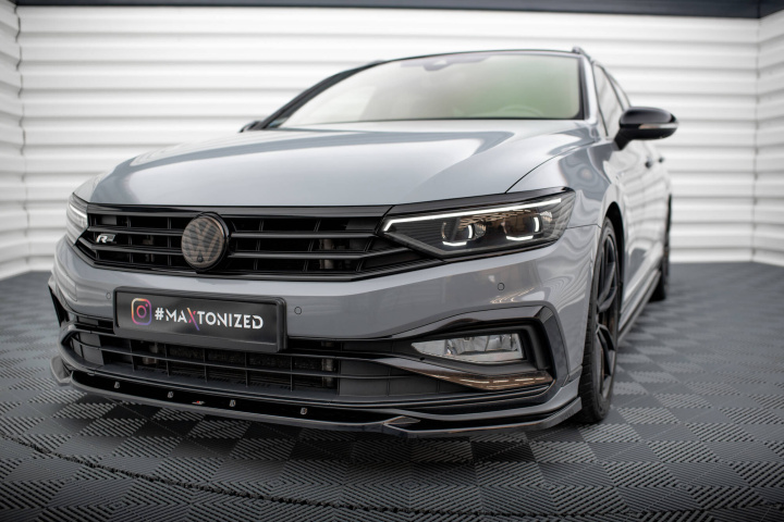 Front Splitter V.2 Volkswagen Passat R-Line B8 Facelift Maxton Design in the group Select car model / VW / Passat B8 14-24 / Styling at DDESIGN Scandinavia AB (VW-PA-B8F-RLINE-FD2G)