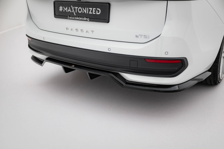 Volkswagen Passat B9 2024+ Rear Splitter (with vertical bars) Maxton Design in the group Select car model / VW / Passat B9 2024+ at DDESIGN Scandinavia AB (VW-PA-B9-RD1GRD2G)