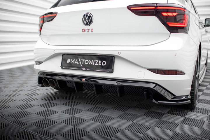 Volkswagen Polo GTI Mk6 Facelift 2021+ Rear Valance V.1 Maxton Design in the group Select car model / VW / Polo 17+ / Styling at DDESIGN Scandinavia AB (VW-PO-6F-GTI-RS1G)