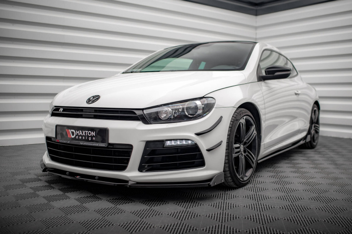 Front Splitter V.3 + Flaps Volkswagen Scirocco R Mk3 Maxton Design in the group Select car model / VW / Scirocco 08-17 / Styling at DDESIGN Scandinavia AB (VW-SC-3-R-FD3G-FSF1B)