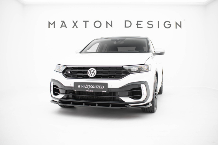 Volkswagen T-Roc R Mk1 2017-2021 Front Splitter Maxton Design in the group Select car model / VW / T-Roc 2017+ at DDESIGN Scandinavia AB (VW-T-ROC-1PF-R-FD1G)